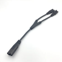 Load image into Gallery viewer, 1PC IEC 320 C8 2Pin Male to 2 x C7 Female Y Split Power Cable About 28CM IEC 320 C7 to C8 extension cords C8 male to C7 female