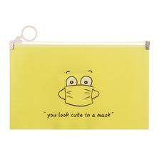 Load image into Gallery viewer, 1Pc Mask Storage Bag Portable PP Face Mask Holder Dustproof Zip Pouch Mask Pollution-Free Save Bags Bills Files Bag Pencil Bags