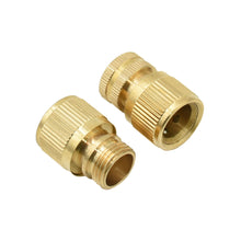 Load image into Gallery viewer, 1pc Brass 1/2 3/4" Thread Quick Connector Garden Water Gun Connector Car Washing Machine Male/Female 1/2 3/4" Tap adapter