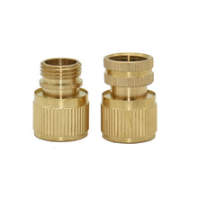 Load image into Gallery viewer, 1pc Brass 1/2 3/4" Thread Quick Connector Garden Water Gun Connector Car Washing Machine Male/Female 1/2 3/4" Tap adapter