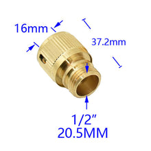 Load image into Gallery viewer, 1pc Brass 1/2 3/4" Thread Quick Connector Garden Water Gun Connector Car Washing Machine Male/Female 1/2 3/4" Tap adapter