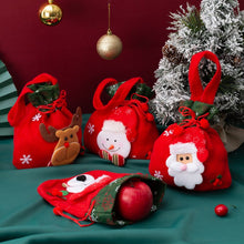 Load image into Gallery viewer, 2pcs New Christmas Santa Sack Children Xmas Gifts Candy Stocking Bag Exquisite Santa Claus Printed Linen Christmas Candy Bag
