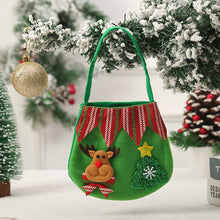 Load image into Gallery viewer, 2pcs New Christmas Santa Sack Children Xmas Gifts Candy Stocking Bag Exquisite Santa Claus Printed Linen Christmas Candy Bag