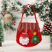 Load image into Gallery viewer, 2pcs New Christmas Santa Sack Children Xmas Gifts Candy Stocking Bag Exquisite Santa Claus Printed Linen Christmas Candy Bag