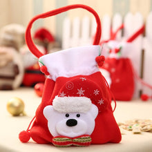 Load image into Gallery viewer, 2pcs New Christmas Santa Sack Children Xmas Gifts Candy Stocking Bag Exquisite Santa Claus Printed Linen Christmas Candy Bag