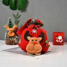 Load image into Gallery viewer, 2pcs New Christmas Santa Sack Children Xmas Gifts Candy Stocking Bag Exquisite Santa Claus Printed Linen Christmas Candy Bag