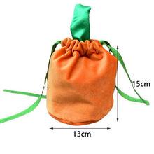 Load image into Gallery viewer, 5pc Sublimation Velvet Pumpkin Candy Bag Halloween Gift Bag Trick or Treat 13x15cm Party Decoration Chocolate Storage Bucket