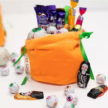 Load image into Gallery viewer, 5pc Sublimation Velvet Pumpkin Candy Bag Halloween Gift Bag Trick or Treat 13x15cm Party Decoration Chocolate Storage Bucket