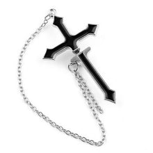 Load image into Gallery viewer, 1Pc Vintage Black Cross Earrings For Women Hip hop Rock Piercing Chain Clip Earrings Girls Party Jewelry Gift