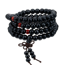 Load image into Gallery viewer, 1Pcs 8mm Natural Sandalwood Buddhist Buddha Meditation Wood Prayer Bead Mala Bracelet Bangles Women Men Jewelry 108 Beads