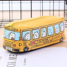 Load image into Gallery viewer, Pencil Case Creative large Capacity Canvas Bus School Supplies
