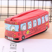 Load image into Gallery viewer, Pencil Case Creative large Capacity Canvas Bus School Supplies