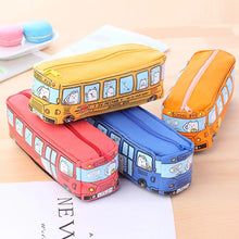 Load image into Gallery viewer, Pencil Case Creative large Capacity Canvas Bus School Supplies