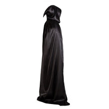 Load image into Gallery viewer, Halloween cloak black cape Devil devil with hood Unisex Adult Kids Halloween Hooded Cap Long Cloak Costume Cosplay Props