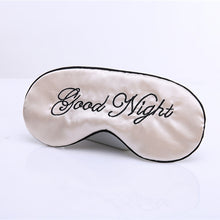 Load image into Gallery viewer, 1Pcs Cute Sleep Eye Cover Mask Padded Shade Covers Good Night Travel Relax Aid Blindfold Blue Purple Green Beige Sleep Mask