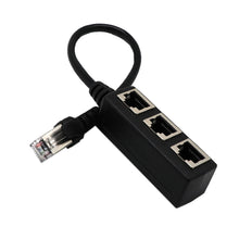 Load image into Gallery viewer, 1PCS RJ45 LAN Connector Ethernet Network Splitter Adapter 1 Male to 3 Female Adapter Cable for Networking Extension Accessories