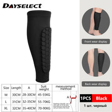 Load image into Gallery viewer, 1Pcs Sports Football Cycling Compression Sleeves Honeycomb Sponge Safety Calf Leg Shin Sports Protection Men Women