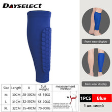 Load image into Gallery viewer, 1Pcs Sports Football Cycling Compression Sleeves Honeycomb Sponge Safety Calf Leg Shin Sports Protection Men Women