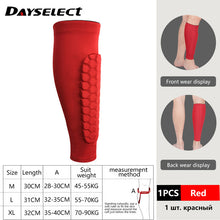 Load image into Gallery viewer, 1Pcs Sports Football Cycling Compression Sleeves Honeycomb Sponge Safety Calf Leg Shin Sports Protection Men Women