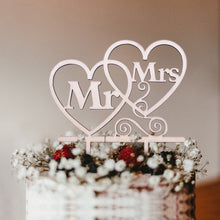 Load image into Gallery viewer, 1Pcs Wooden Love Just Married Mr&Mrs Cake Topper DIY Wedding Cake Topper Engagement Gifts Letter Cake Decoration Supplies Favors