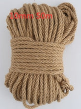 Load image into Gallery viewer, 1Roll 25/50/100/200m Natural Jute Hemp Rope Home Decoration Retro Style DIY Craft Cord Decorative Rope 1-14 mm Diameter Handmade