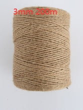 Load image into Gallery viewer, 1Roll 25/50/100/200m Natural Jute Hemp Rope Home Decoration Retro Style DIY Craft Cord Decorative Rope 1-14 mm Diameter Handmade
