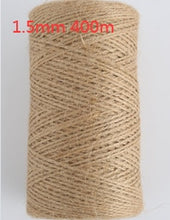 Load image into Gallery viewer, 1Roll 25/50/100/200m Natural Jute Hemp Rope Home Decoration Retro Style DIY Craft Cord Decorative Rope 1-14 mm Diameter Handmade