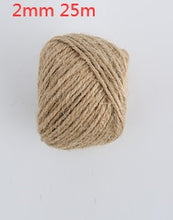Load image into Gallery viewer, 1Roll 25/50/100/200m Natural Jute Hemp Rope Home Decoration Retro Style DIY Craft Cord Decorative Rope 1-14 mm Diameter Handmade