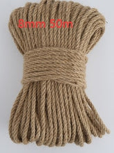 Load image into Gallery viewer, 1Roll 25/50/100/200m Natural Jute Hemp Rope Home Decoration Retro Style DIY Craft Cord Decorative Rope 1-14 mm Diameter Handmade