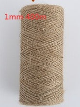 Load image into Gallery viewer, 1Roll 25/50/100/200m Natural Jute Hemp Rope Home Decoration Retro Style DIY Craft Cord Decorative Rope 1-14 mm Diameter Handmade