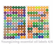 Load image into Gallery viewer, 1set Pre-Printed Essential Oil Bottles Cap Lid Labels Round Circle Stickers Colorful For ALL doTERRA Young Living Oils Organizer