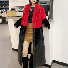Load image into Gallery viewer, Women Outerwear Teddy Coat Mink Velvet Cardigan Loose Jacket Winter Faux Fur Mid-Length Suit Collar