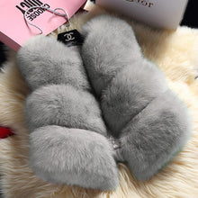 Load image into Gallery viewer, Faux Fox Fur Short Vest Fur Vest Female Coat