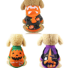 Load image into Gallery viewer, Halloween Cartoon Pumpkin Witch Print Pet Vest Cat Small Dog Costume