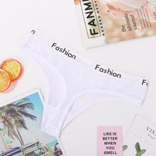 Load image into Gallery viewer, Women's Letter Lace Thong Sexy Temptation Ultra Thin Lace Mesh Sheer Panties Seamless Briefs