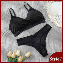 Load image into Gallery viewer, 5 Styles Wireless Hanging Neck Bra Set Women's Y-shaped Shoulder Strap Activity Bra Push-up Sports Seamless Short Vest