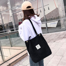 Load image into Gallery viewer, Fashion Women Corduroy Pure Color Shoulder Bag Satchel Tote Hand Bag Travel Bag