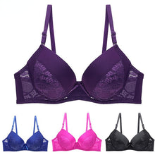 Load image into Gallery viewer, Solid B C D Lace Sexy Women Bra Push Up Big Size Underwear For Lady
