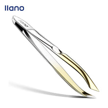 Load image into Gallery viewer, Llano indirect gold Eyebrow Tweezer hairs puller stainless steel eye brow clips eyelash removal makeup tools