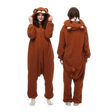 Load image into Gallery viewer, WOTOGOLD Animal Cosplay Costume Coffee Bear Unisex Adult Pajamas