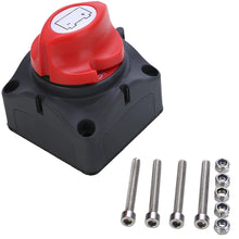 Load image into Gallery viewer, 1pc 24V 600A Car Battery Isolator Main Battery Switch Emergency Stop Pole Disconnect Separator Switch for RV Boat 68 * 68 * 74mm