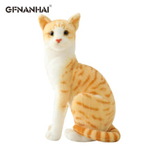 Load image into Gallery viewer, 1pc Simulation American Shorthai & Siamese Cat Plush Stuffed Lifelike Doll Animal Pet Toys For Children Home Decor Baby Gift