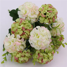 Load image into Gallery viewer, 1pcs 10 flower head peony fake flowers luxury bouquet wedding decoration home table decoration sky blue fake flower