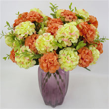 Load image into Gallery viewer, 1pcs 10 flower head peony fake flowers luxury bouquet wedding decoration home table decoration sky blue fake flower