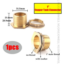 Load image into Gallery viewer, 1pcs Copper Water Tank Connector 3/4" 1" Male Brass Pipe Single Loose Key Swivel Fittings Nut Jointer Fish Tank Copper Adapter