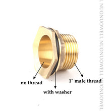 Load image into Gallery viewer, 1pcs Copper Water Tank Connector 3/4" 1" Male Brass Pipe Single Loose Key Swivel Fittings Nut Jointer Fish Tank Copper Adapter