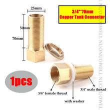 Load image into Gallery viewer, 1pcs Copper Water Tank Connector 3/4" 1" Male Brass Pipe Single Loose Key Swivel Fittings Nut Jointer Fish Tank Copper Adapter