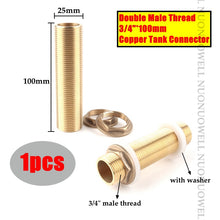 Load image into Gallery viewer, 1pcs Copper Water Tank Connector 3/4" 1" Male Brass Pipe Single Loose Key Swivel Fittings Nut Jointer Fish Tank Copper Adapter