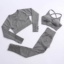 Load image into Gallery viewer, Yoga Set Gym Clothing Track Suit High Waist Pants Sports Bras For Women