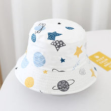 Load image into Gallery viewer, 2-4 Years Summer Baby Hat Kids Cotton UV Protection Sun Cap Children Panama Beach Girls Boys Bucket Hat Cute Cartoon Infant Caps